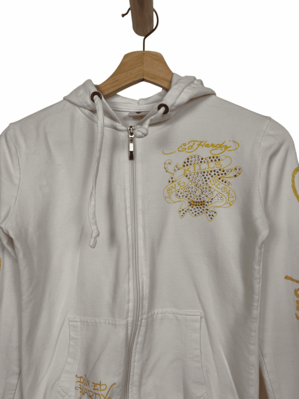 Ed hardy sweatshirt white - Imagen 2