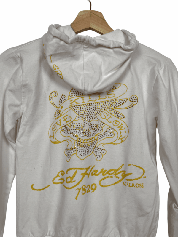 Ed hardy sweatshirt white - Imagen 4