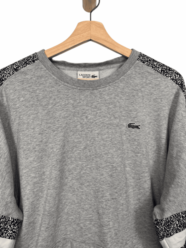 Lacoste sweatshirt grey and black - Imagen 2