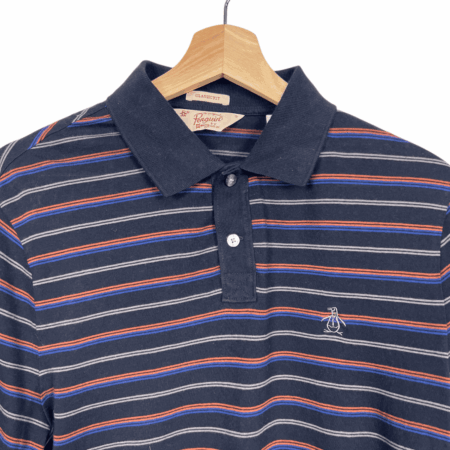 Penguin poloshirt black striped