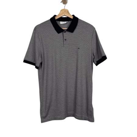 Calvin klein poloshirt black-white striped
