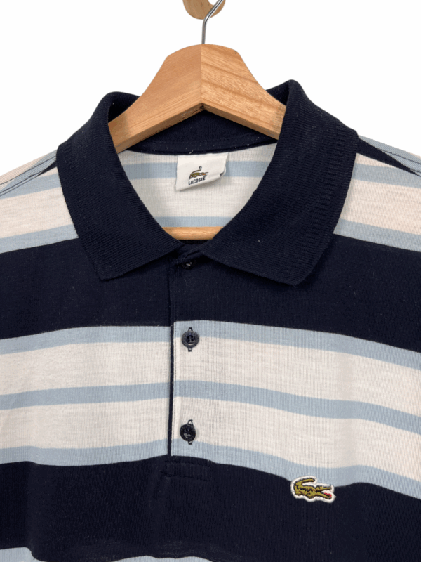 Lacoste poloshirt blue-white striped - Imagen 3