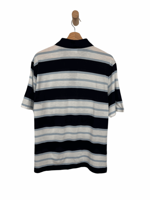 Lacoste poloshirt blue-white striped - Imagen 2