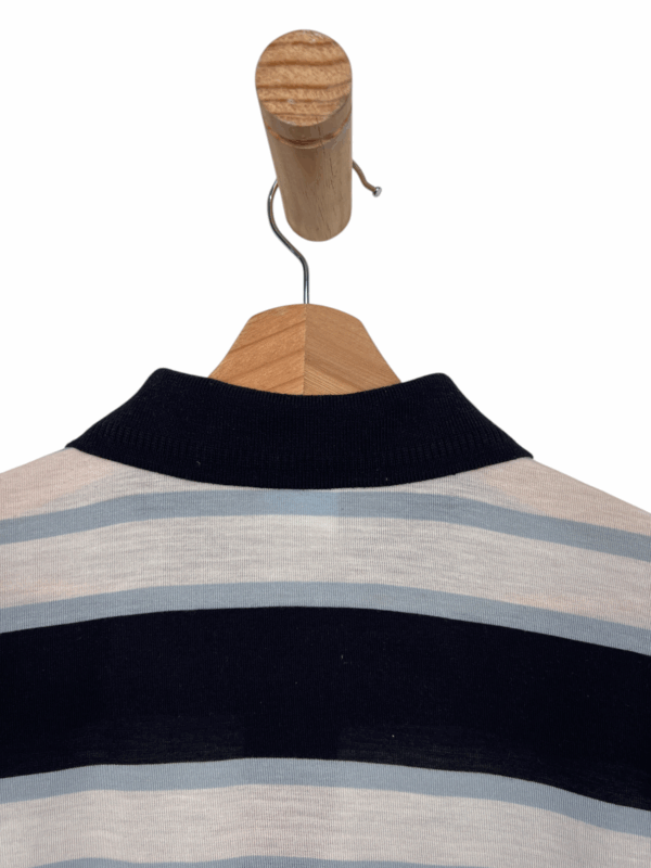 Lacoste poloshirt blue-white striped - Imagen 4