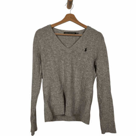 RALPH LAUREN SPORT PULLOVER V-NECK 100% MERINO WOOL
