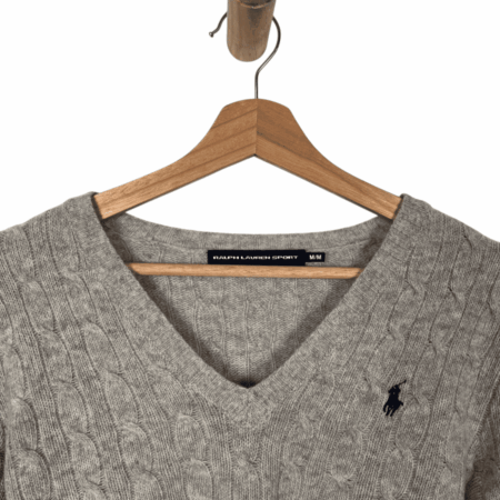 RALPH LAUREN SPORT PULLOVER V-NECK 100% MERINO WOOL