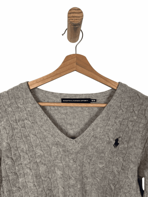RALPH LAUREN SPORT PULLOVER V-NECK 100% MERINO WOOL - Imagen 2