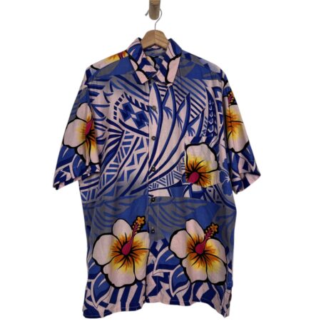 HAWAIIAN SHIRT ORANGE FLOWERS