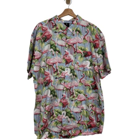 HAWAIIAN SHIRT VISIVE FLAMINGO