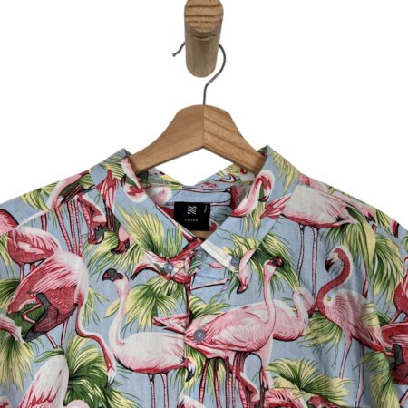 HAWAIIAN SHIRT VISIVE FLAMINGO