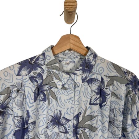 HAWAIIAN SHIRT BLUE FLOWERED